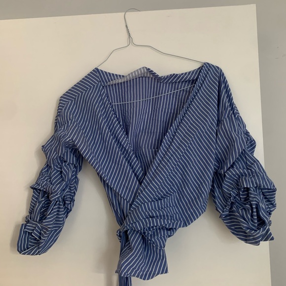 Balloon sleeve wrap shirt - XS - Picture 3 of 4